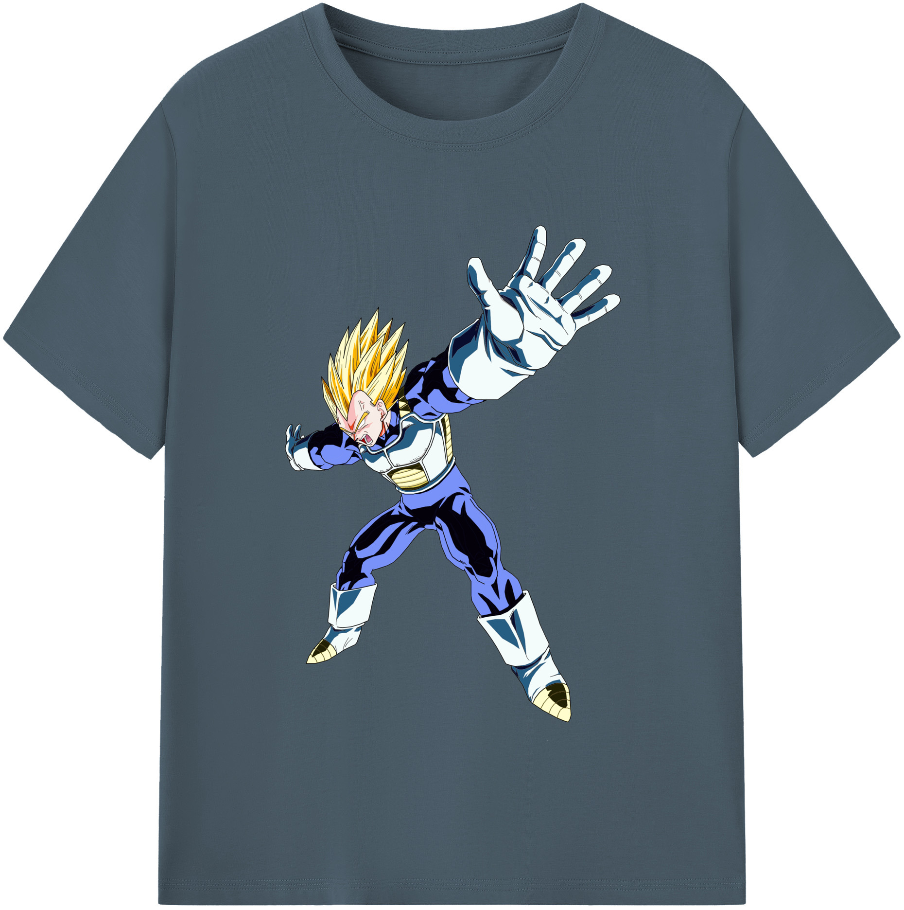 （画像用） ドラゴンボール ベジータ四世（Bejīta Yonsei）DRAGON BALL Vegeta IV 綿100％半袖Tシャツ（フロントプリント）